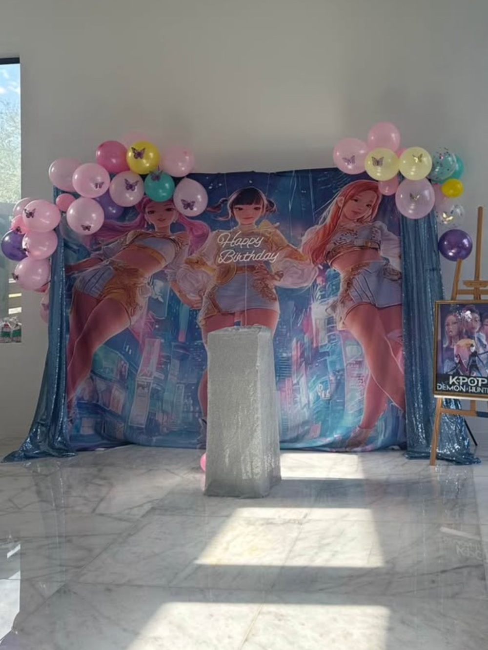 K pop inspired back drop
